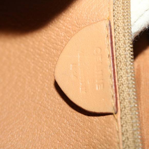 CELINE Macadam Canvas Backpack PVC Leather Brown Auth bs6391 - Picture 12 of 16